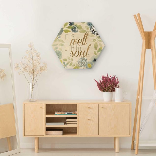 cuadros en madera con frases Garland With Saying - Soul