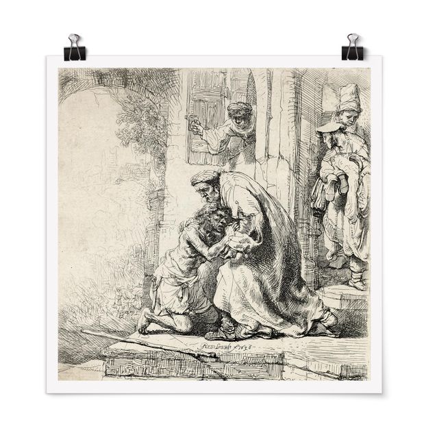 Cuadros famosos Rembrandt van Rijn - The Return of the prodigal Son