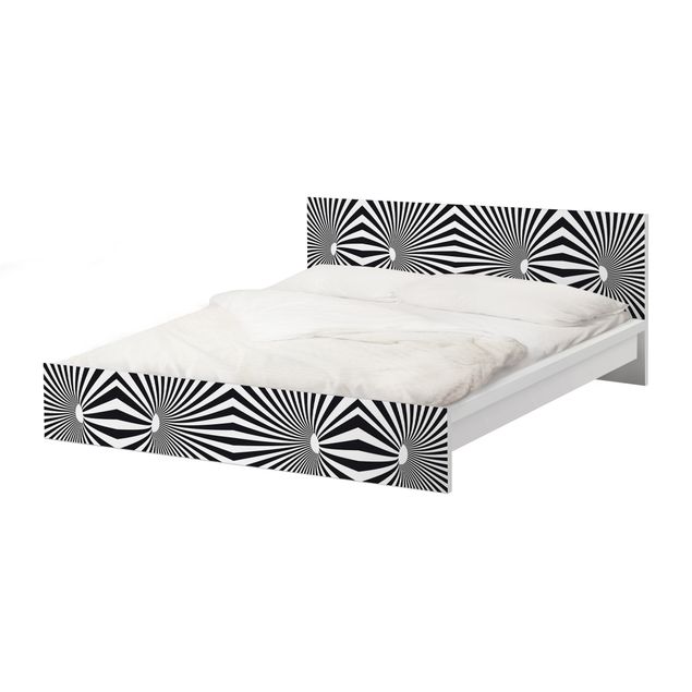 Papel para forrar muebles Psychedelic Black And White pattern