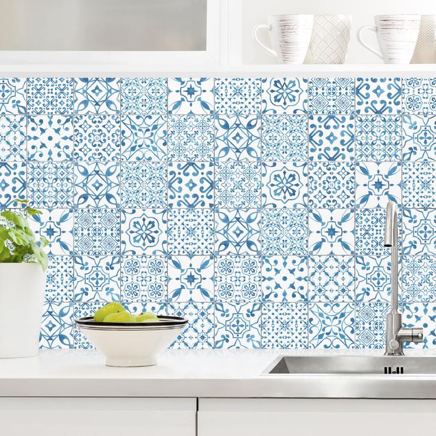 Decoración en la cocina Patterned Tiles Blue White