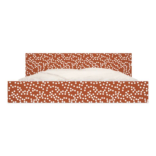 Láminas adhesivas en marrón Aboriginal Dot Pattern Brown