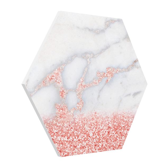Cuadros decorativos modernos Marble Optics With Pink Confetti