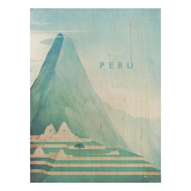 Cuadros de madera paisajes Travel Poster - Peru