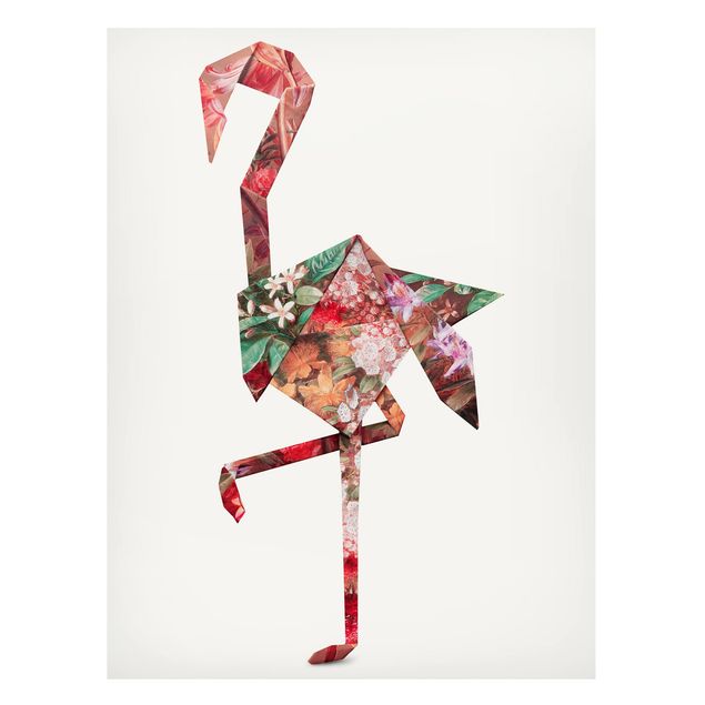 Tableros magnéticos flores Origami Flamingo