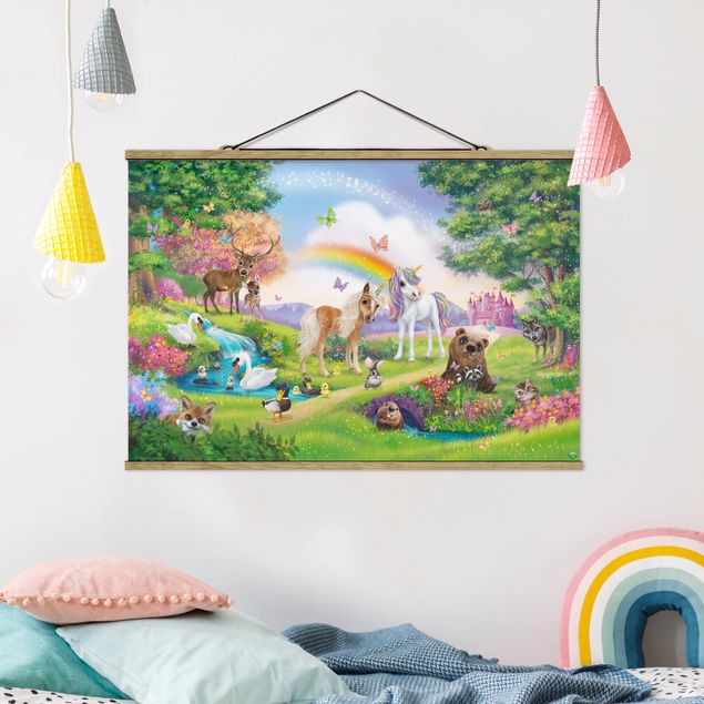Decoración habitacion bebé Enchanted Forest With Unicorn