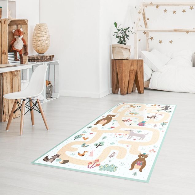 Pasilleros alfombras Playoom Mat Forest Animals - Friends On A Forest Path
