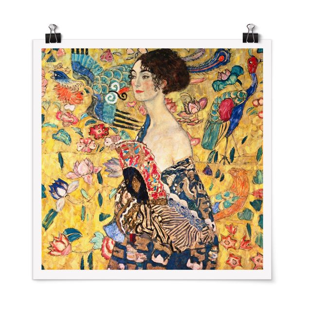 Reproducciones de cuadros Gustav Klimt - Lady With Fan