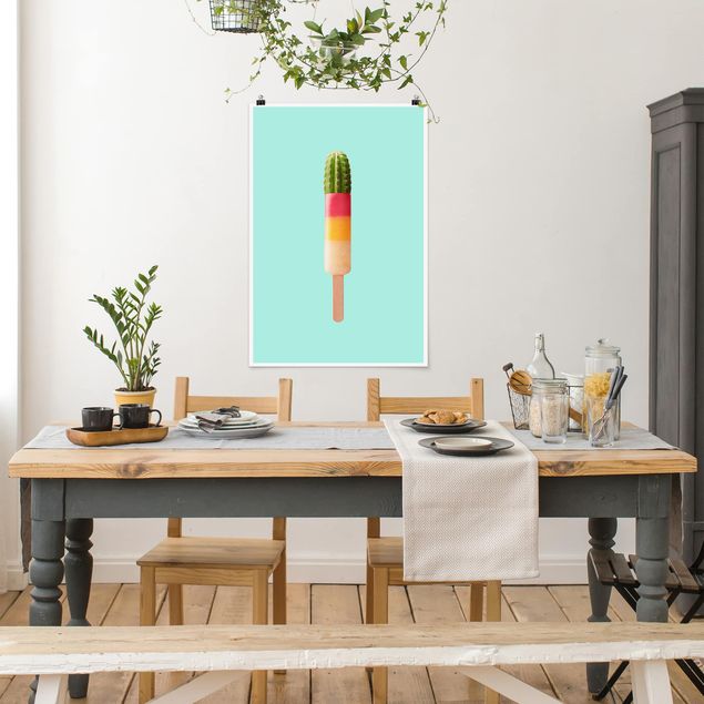 Póster de cuadros famosos Popsicle With Cactus