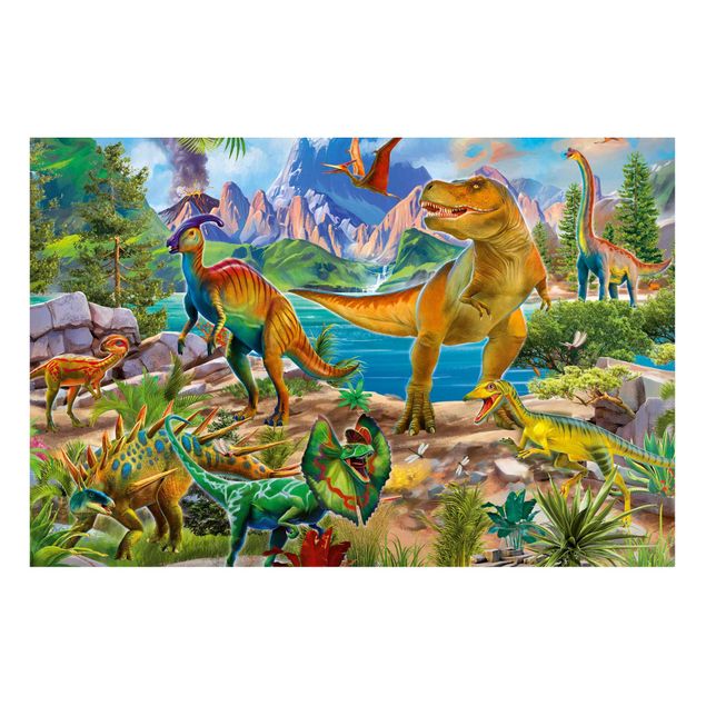 Tableros magnéticos animales T-Rex And Parasaurolophus