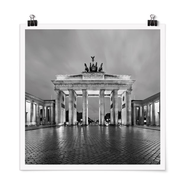 Póster ciudades Illuminated Brandenburg Gate II