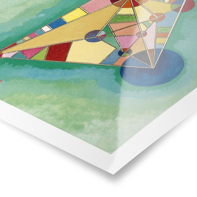 Póster abstracto  Wassily Kandinsky - Variegation in the Triangle