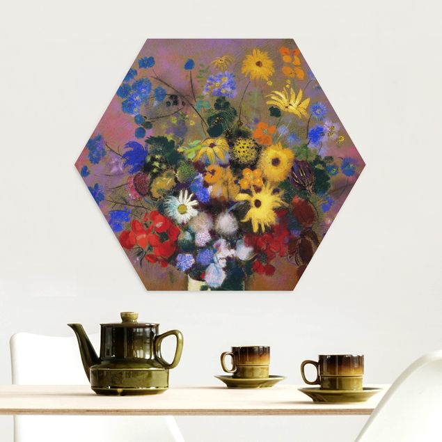 Cuadros famosos Odilon Redon - White Vase with Flowers