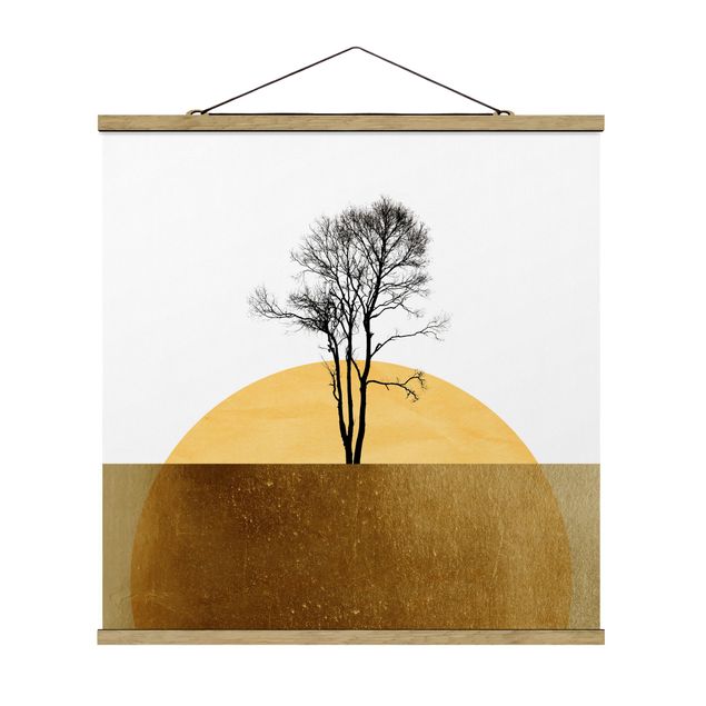 Cuadros de naturaleza Golden Sun With Tree