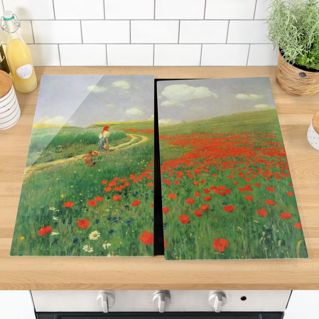 Reproducciones de cuadros Pál Szinyei-Merse - Summer Landscape With A Blossoming Poppy