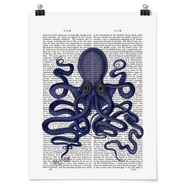 Cuadros con frases Animal Reading - Octopus