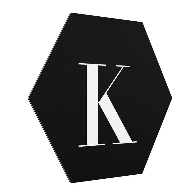 Cuadros modernos Letter Serif Black K