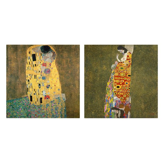 Lienzos de cuadros famosos Gustav Klimt - Kiss And Hope