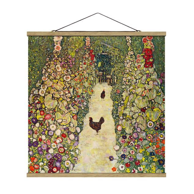 Estilos artísticos Gustav Klimt - Garden Path with Hens