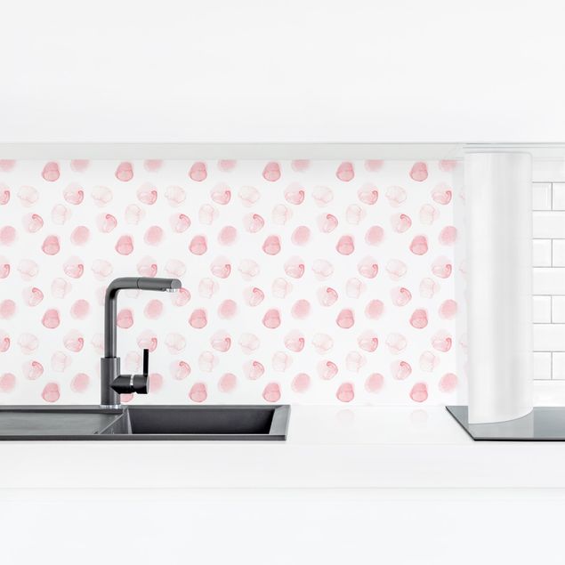 revestimiento pared cocina Watercolour Dots Rosa