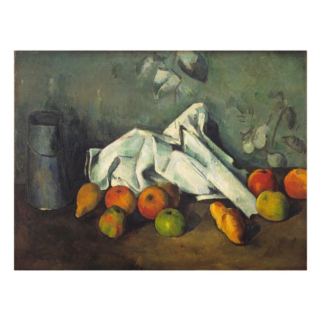 Cuadros famosos Paul Cézanne - Milk Can And Apples