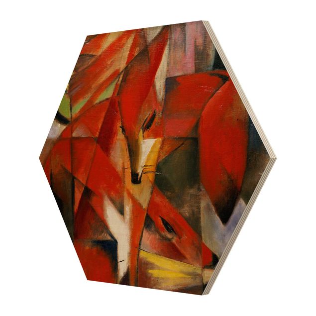 cuadro hexagonal Franz Marc - Foxes
