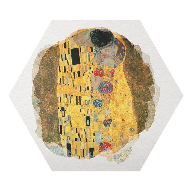 Láminas de cuadros famosos WaterColours - Gustav Klimt - The Kiss