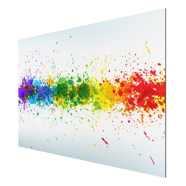 Cuadros abstractos modernos Rainbow Splatter