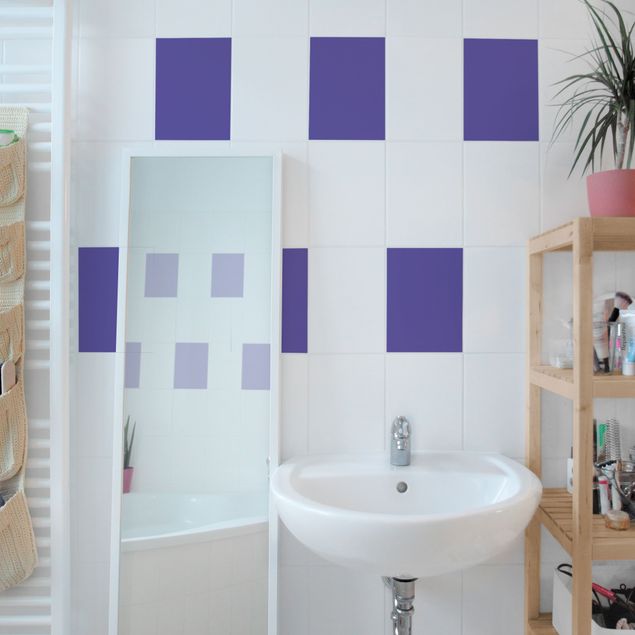 Adhesivos para azulejos monocromáticos Colour Lilac Purple
