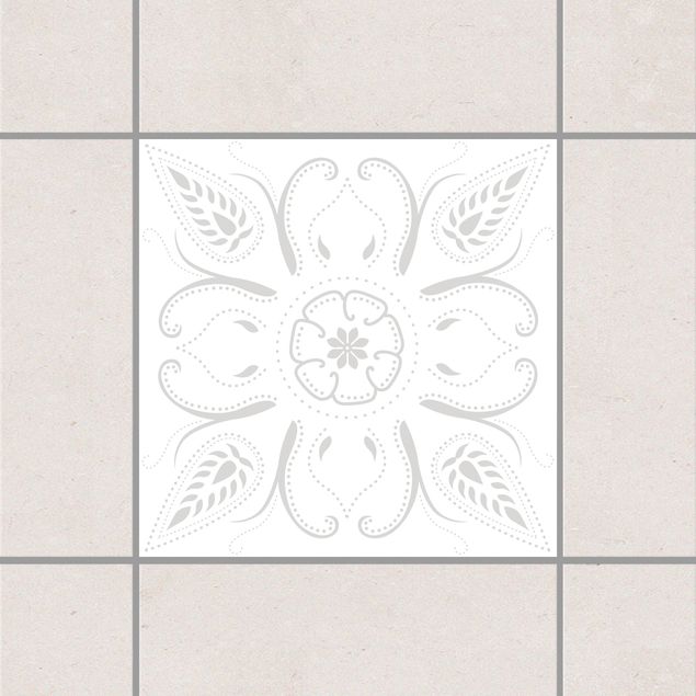 Adhesivos para azulejos patrones Bandana White Light Grey