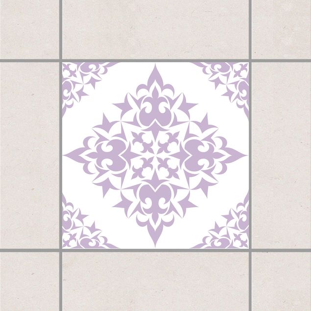 Decoración cocina Tile Pattern White Lavender