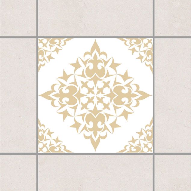 Decoración de cocinas Tile Pattern White Light Brown