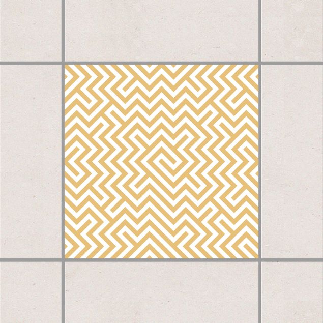 Decoración en la cocina Geometric Pattern Design Yellow