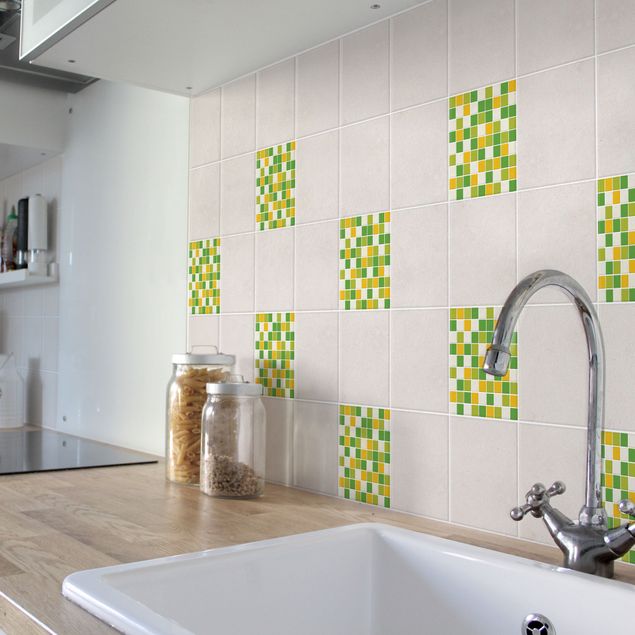 Adhesivos para azulejos patrones Mosaic Tiles Autumn Set