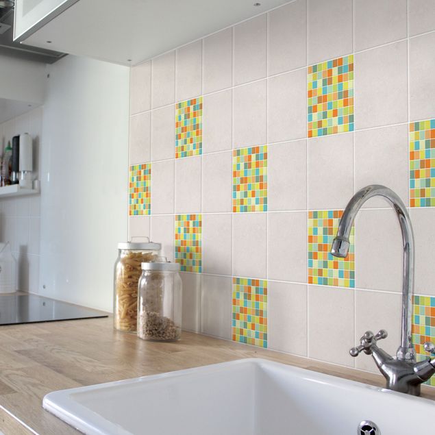 Adhesivos para azulejos patrones Mosaic Tiles Summer Set