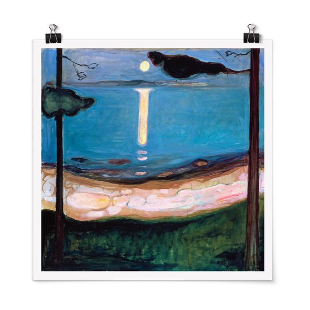 Estilo artístico Post Impresionismo Edvard Munch - Moon Night