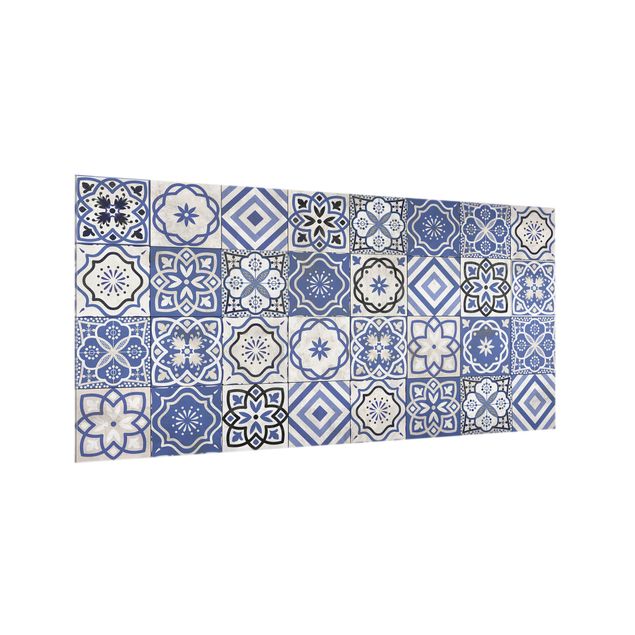 Paneles de vidrio para cocinas Mediterranean Tile Pattern