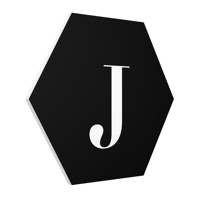 Cuadros modernos y elegantes Letter Serif Black J