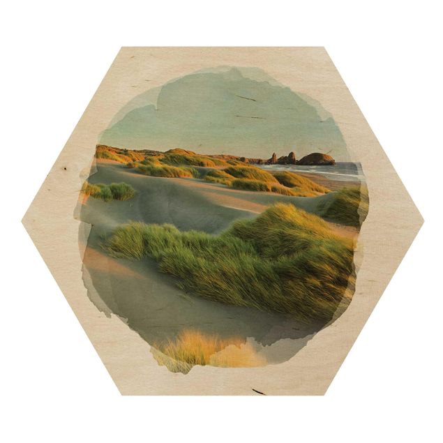 Cuadros Mirau WaterColours - Dunes And Grasses At The Sea