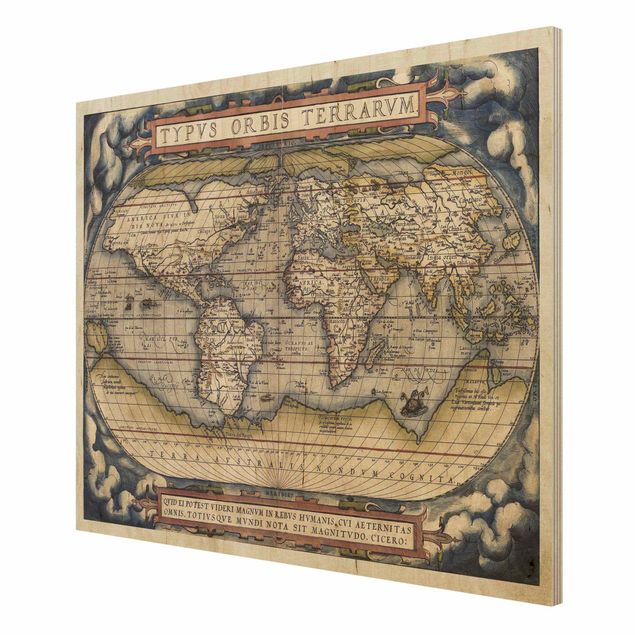 Cuadros Historic World Map Typus Orbis Terrarum