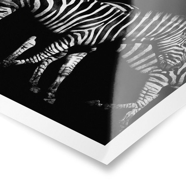 Cuadros decorativos modernos Zebra In The Dark