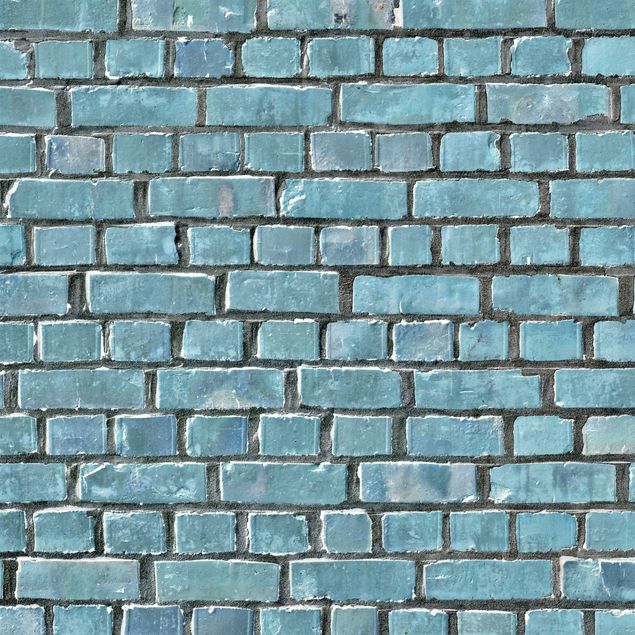 Láminas adhesivas en turquesa Brick Tiles Turquoise