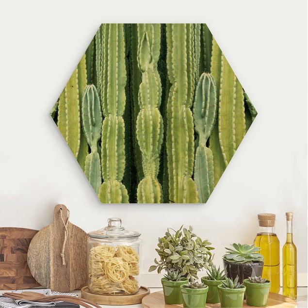 Cuadros de madera flores Cactus Wall