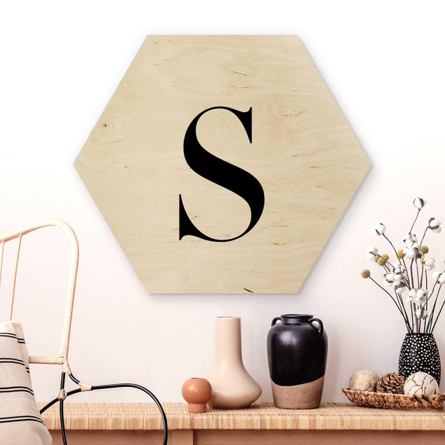 Decoración de cocinas Letter Serif White S
