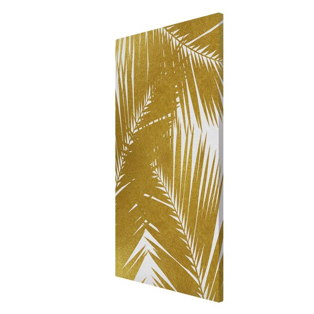 Tableros magnéticos flores View Through Golden Palm Leaves