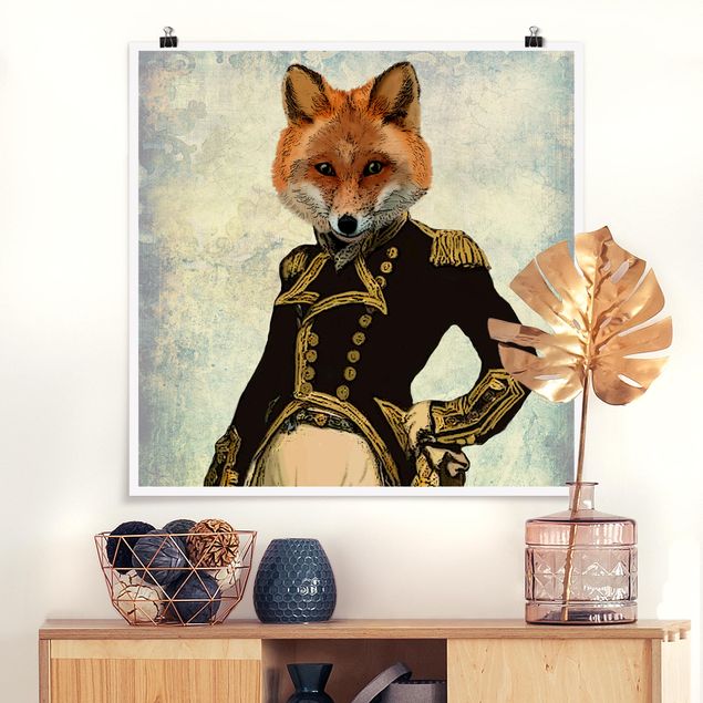 Pósters vintage Animal Portrait - Fox Admiral