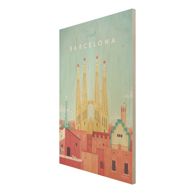 Cuadros Henry Rivers Travel Poster - Barcelona