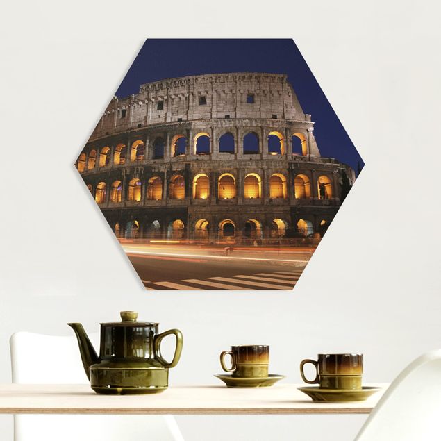 Decoración de cocinas Colosseum in Rome at night
