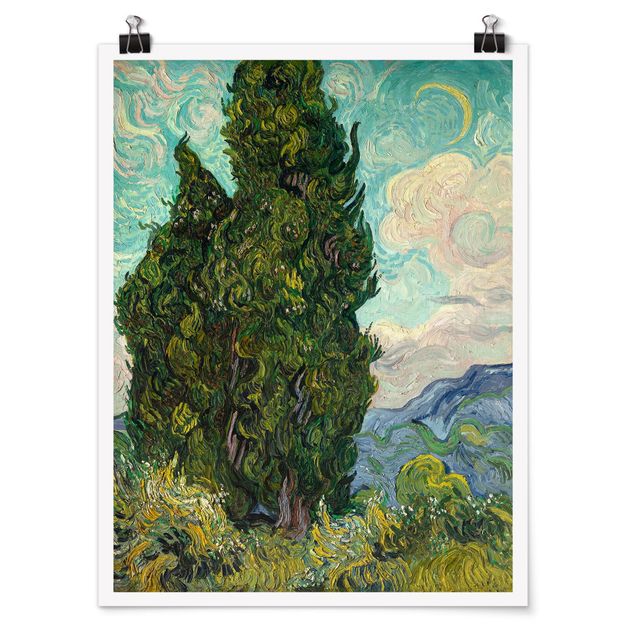 Estilo artístico Post Impresionismo Vincent van Gogh - Cypresses