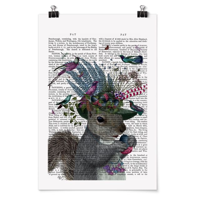 Cuadros con frases motivadoras Fowler - Squirrel With Acorns