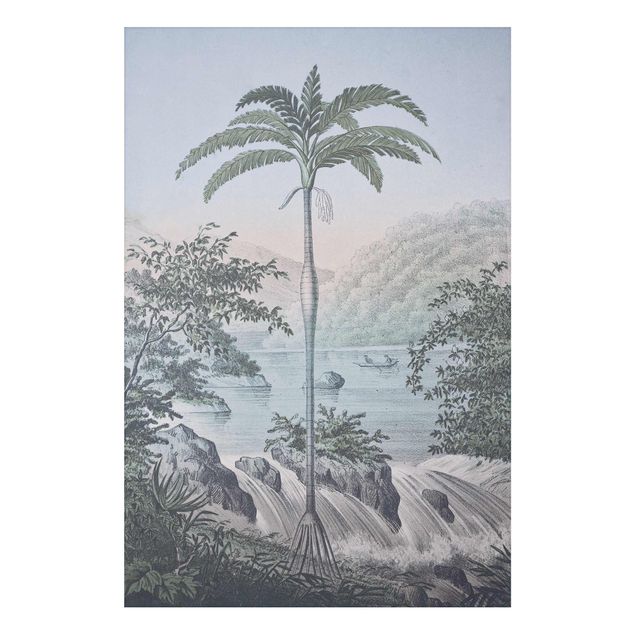 Cuadros paisajes Vintage Illustration - Landscape With Palm Tree